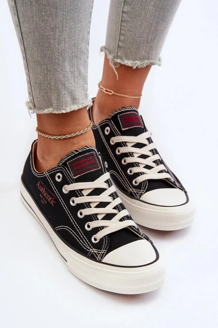 Discount Big Star Shoes Damskie Trampki Big Star NN274234 Czarne