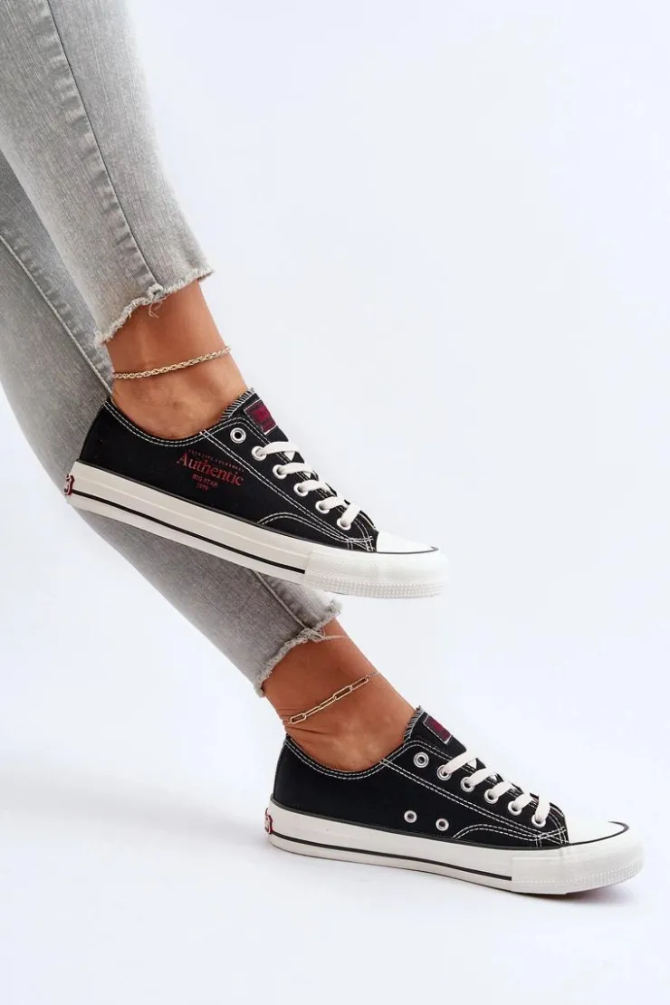 Discount Big Star Shoes Damskie Trampki Big Star NN274234 Czarne