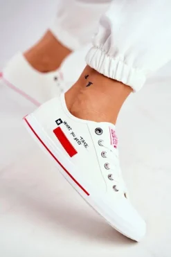 Clearance Big Star Shoes Damskie Trampki Big Star Białe FF274079