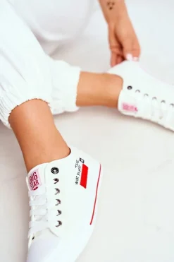 Clearance Big Star Shoes Damskie Trampki Big Star Białe FF274079
