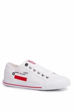 Clearance Big Star Shoes Damskie Trampki Big Star Białe FF274079
