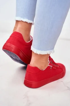 Hot Big Star Shoes Damskie Trampki Big Star Czerwone AA274514