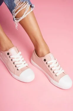 Big Star Shoes Trampki Damskie Big Star|Trampki Damskie Niskie*Damskie Trampki Big Star Różowe FF274080