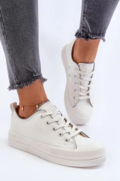 Damskie Big Star Shoes Damskie Trampki Big Star NN274850 Białe