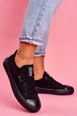 Damskie Big Star Shoes Damskie Trampki Big Star Czarne FF274A080