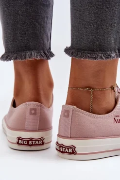 Hot Big Star Shoes Damskie Trampki Big Star NN274239 Różowe Różowy
