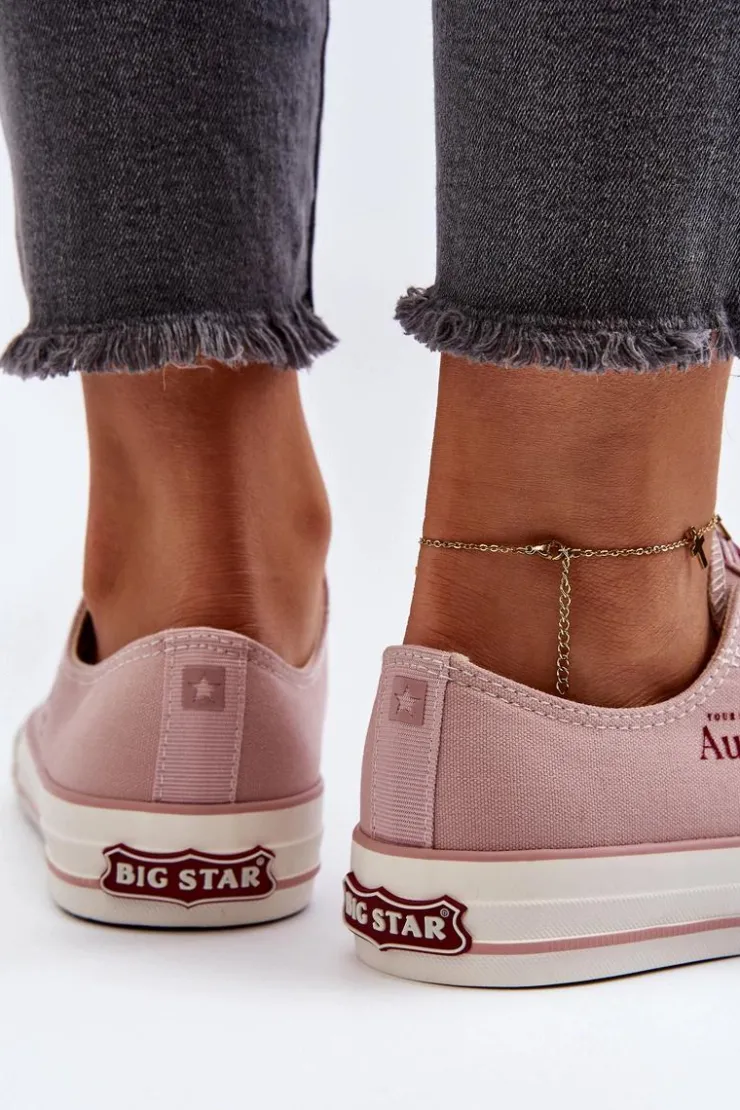 Hot Big Star Shoes Damskie Trampki Big Star NN274239 Różowe Różowy