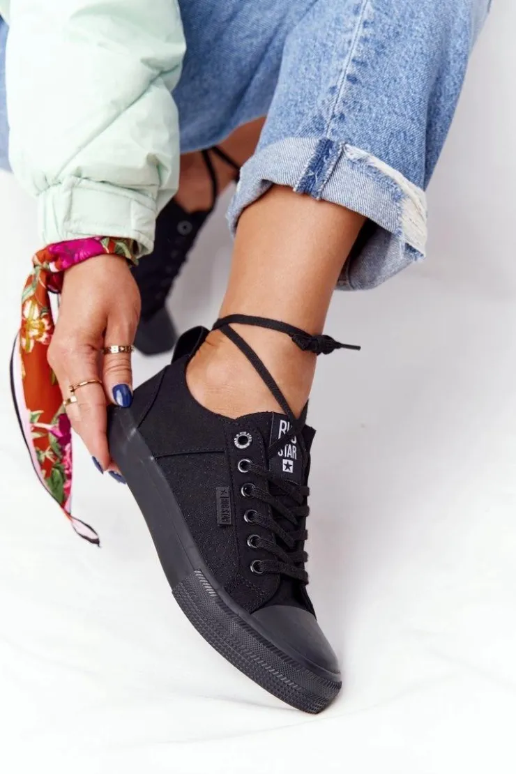 Damskie Big Star Shoes Damskie Trampki BIG STAR HH274018 Czarne