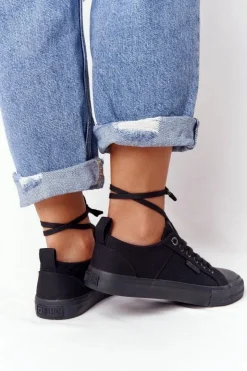 Damskie Big Star Shoes Damskie Trampki BIG STAR HH274018 Czarne