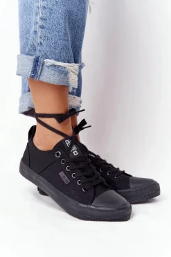 Damskie Big Star Shoes Damskie Trampki BIG STAR HH274018 Czarne