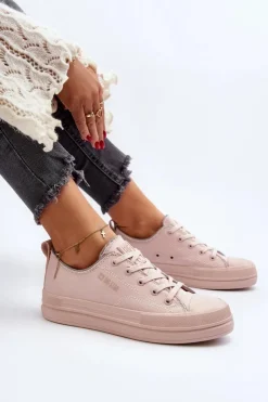 Discount Big Star Shoes Damskie Trampki Big Star NN274851 Różowe Różowy