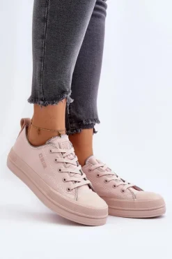 Discount Big Star Shoes Damskie Trampki Big Star NN274851 Różowe Różowy