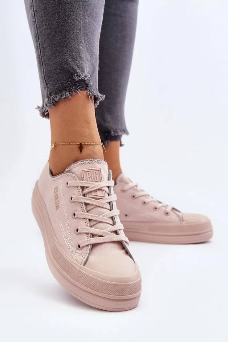 Discount Big Star Shoes Damskie Trampki Big Star NN274851 Różowe Różowy