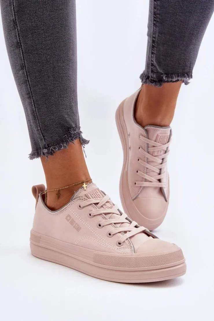 Discount Big Star Shoes Damskie Trampki Big Star NN274851 Różowe Różowy
