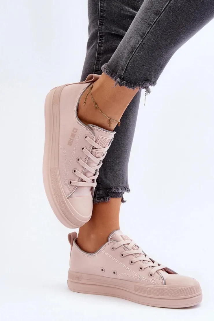 Discount Big Star Shoes Damskie Trampki Big Star NN274851 Różowe Różowy