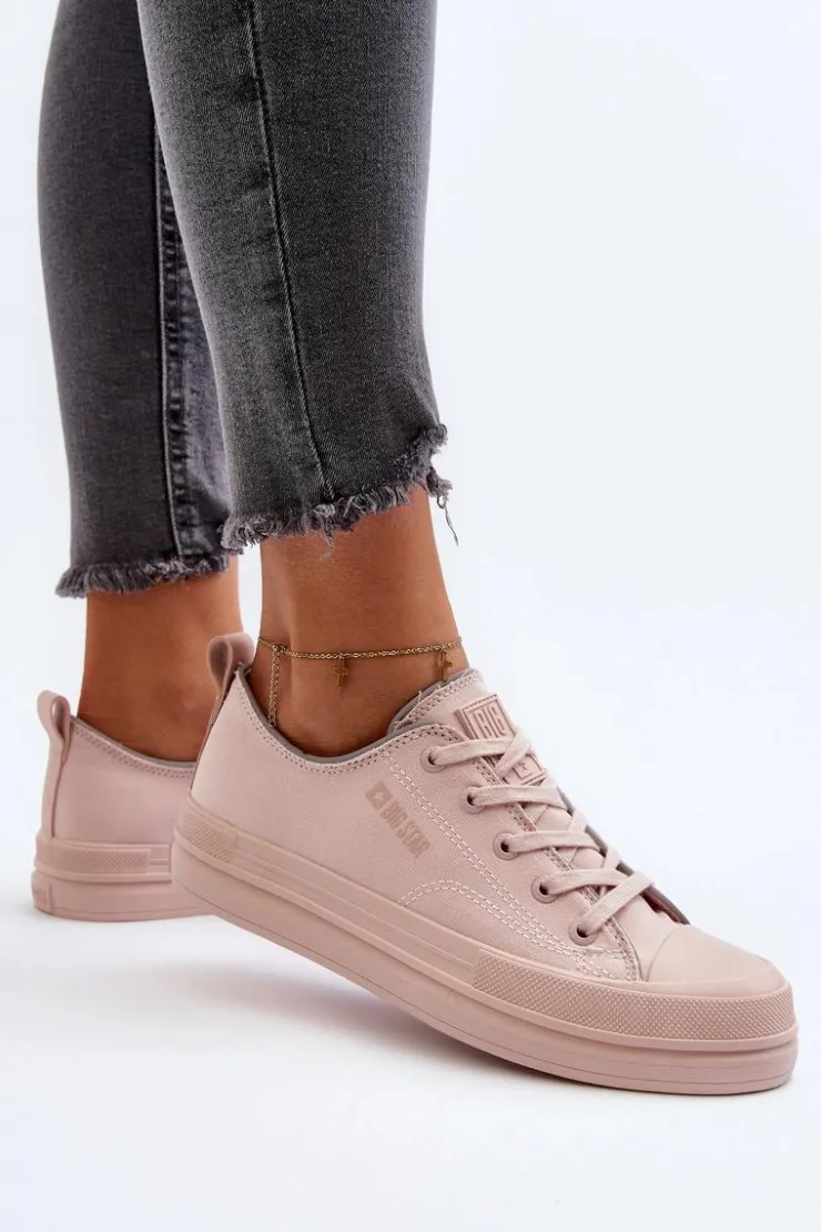 Discount Big Star Shoes Damskie Trampki Big Star NN274851 Różowe Różowy