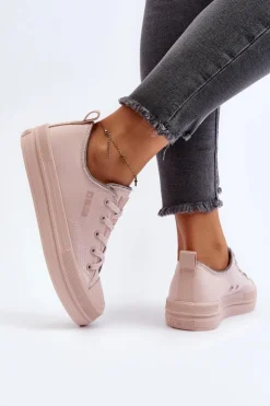 Discount Big Star Shoes Damskie Trampki Big Star NN274851 Różowe Różowy