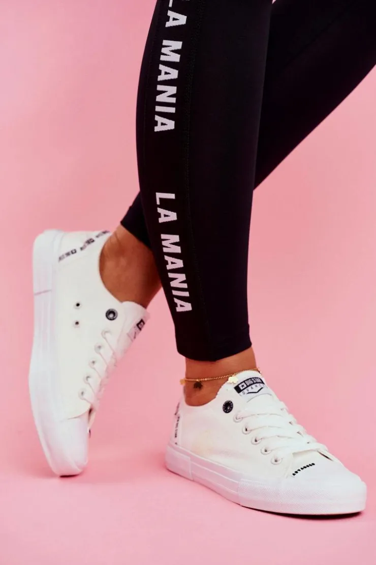 Damskie Big Star Shoes Damskie Trampki Big Star Białe DD274206