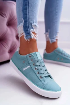 Damskie Big Star Shoes Damskie Trampki Big Star Miętowe DD274351