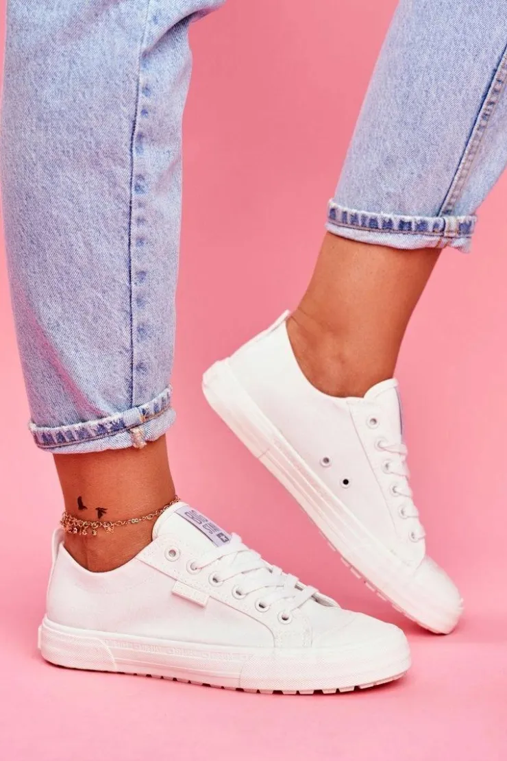 Clearance Big Star Shoes Damskie Trampki Big Star Białe FF274A081