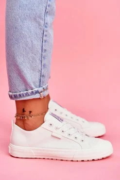 Clearance Big Star Shoes Damskie Trampki Big Star Białe FF274A081