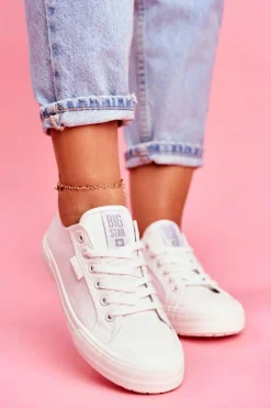 Clearance Big Star Shoes Damskie Trampki Big Star Białe FF274A081