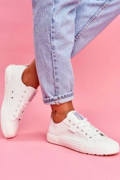 Clearance Big Star Shoes Damskie Trampki Big Star Białe FF274A081