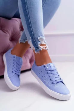 Big Star Shoes Trampki Damskie Big Star|Big Star*Damskie Trampki Big Star Niebieskie DD274047