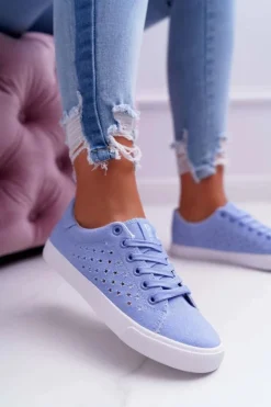 Big Star Shoes Trampki Damskie Big Star|Big Star*Damskie Trampki Big Star Niebieskie DD274047