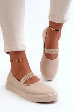 Big Star Shoes Trampki Damskie Slip-On|Trampki Damskie Big Star*Damskie Trampki Big Star NN274602 Beżowe