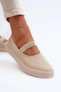 Big Star Shoes Trampki Damskie Slip-On|Trampki Damskie Big Star*Damskie Trampki Big Star NN274602 Beżowe