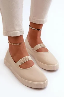 Big Star Shoes Trampki Damskie Slip-On|Trampki Damskie Big Star*Damskie Trampki Big Star NN274602 Beżowe