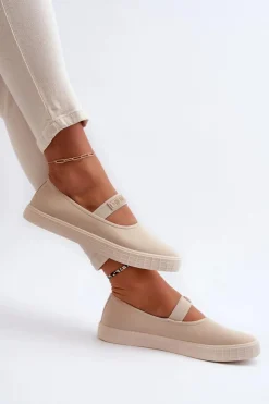 Big Star Shoes Trampki Damskie Slip-On|Trampki Damskie Big Star*Damskie Trampki Big Star NN274602 Beżowe