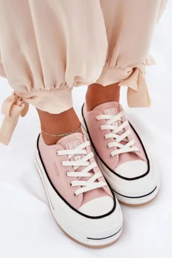 Damskie Big Star Shoes Damskie Trampki Big Star NN274207 Różowe