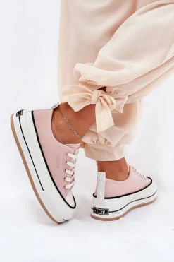 Damskie Big Star Shoes Damskie Trampki Big Star NN274207 Różowe