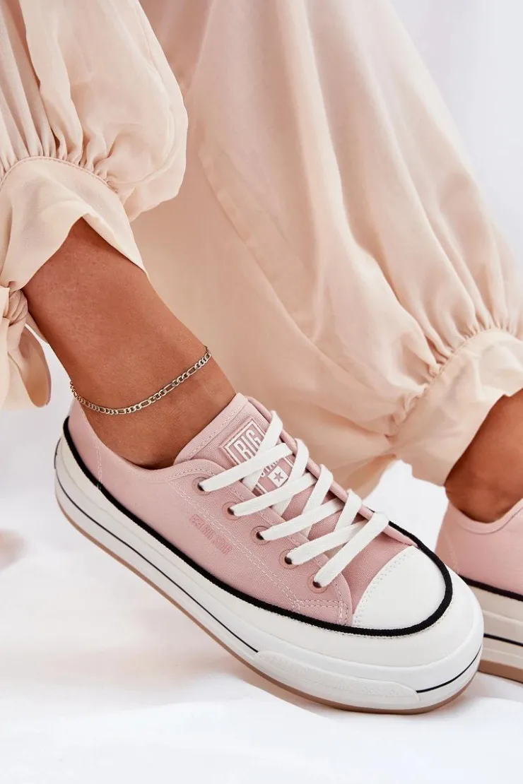 Damskie Big Star Shoes Damskie Trampki Big Star NN274207 Różowe