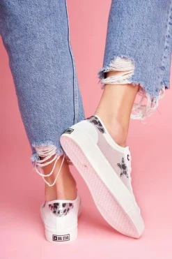 Hot Big Star Shoes Damskie Trampki Big Star Białe FF274487