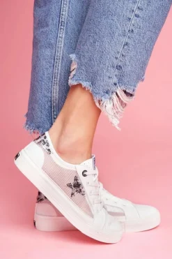 Hot Big Star Shoes Damskie Trampki Big Star Białe FF274487