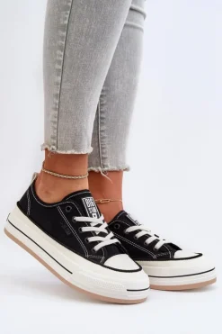 New Big Star Shoes Damskie Trampki Big Star NN274204 Czarne Czarny