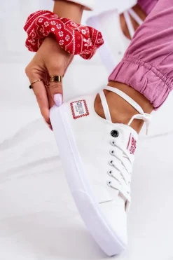 Damskie Big Star Shoes Damskie Trampki BIG STAR HH274131 Białe