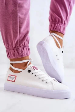 Damskie Big Star Shoes Damskie Trampki BIG STAR HH274131 Białe