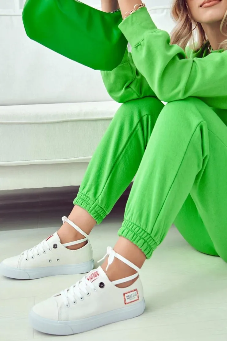 Damskie Big Star Shoes Damskie Trampki BIG STAR HH274131 Białe