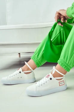 Damskie Big Star Shoes Damskie Trampki BIG STAR HH274131 Białe