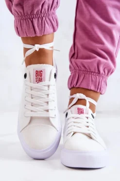 Damskie Big Star Shoes Damskie Trampki BIG STAR HH274131 Białe