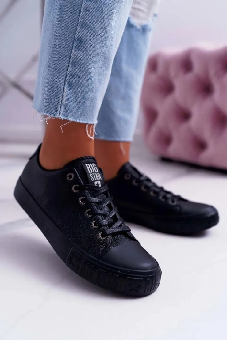 Damskie Big Star Shoes Damskie Trampki Big Star Czarne EE274247