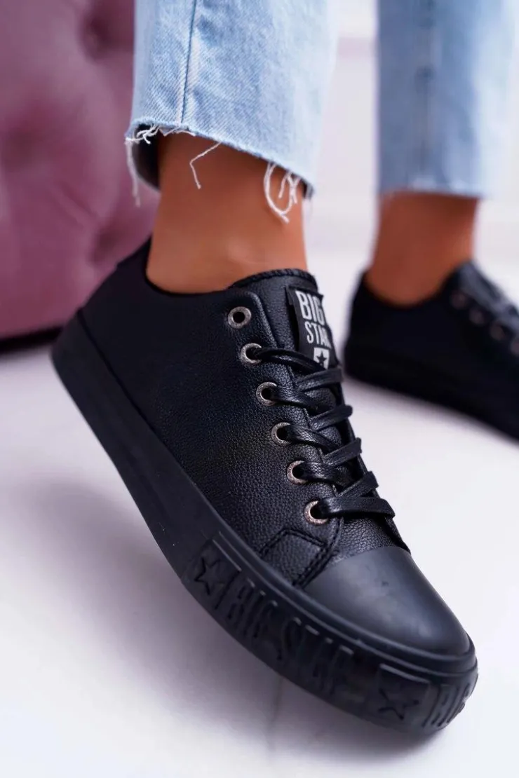 Damskie Big Star Shoes Damskie Trampki Big Star Czarne EE274247