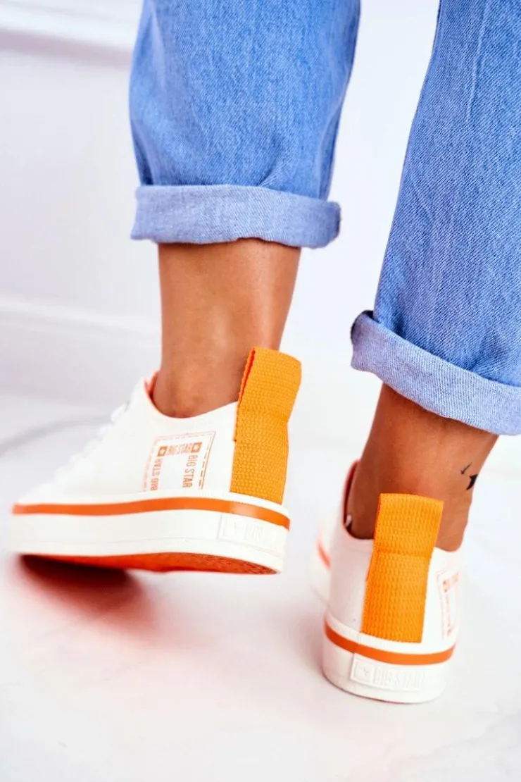 Clearance Big Star Shoes Damskie Trampki Big Star Białe FF274A065