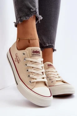 Big Star Shoes Trampki Damskie Big Star|Trampki Damskie Niskie*Damskie Trampki Big Star NN274236 Beżowe