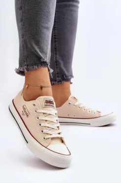 Big Star Shoes Trampki Damskie Big Star|Trampki Damskie Niskie*Damskie Trampki Big Star NN274236 Beżowe