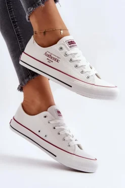 Big Star Shoes Trampki Damskie Big Star|Trampki Damskie Niskie*Damskie Trampki Big Star NN274235 Białe Biały